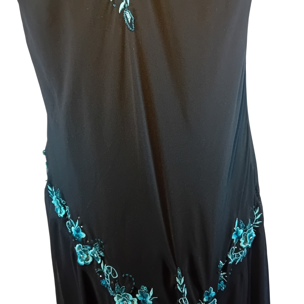 Vintage 90s R&M Richards Plus Size Cocktail Dress Formal Floral Embroidered 22W - Picture 8 of 16